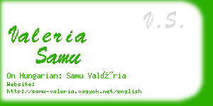 valeria samu business card